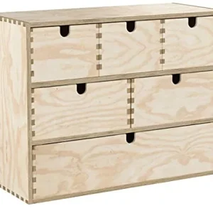 Ikea Moppe - Mini-cassettiera, 42 x 18 x 32 cm, con meccanismo di bloccaggio, betulla.