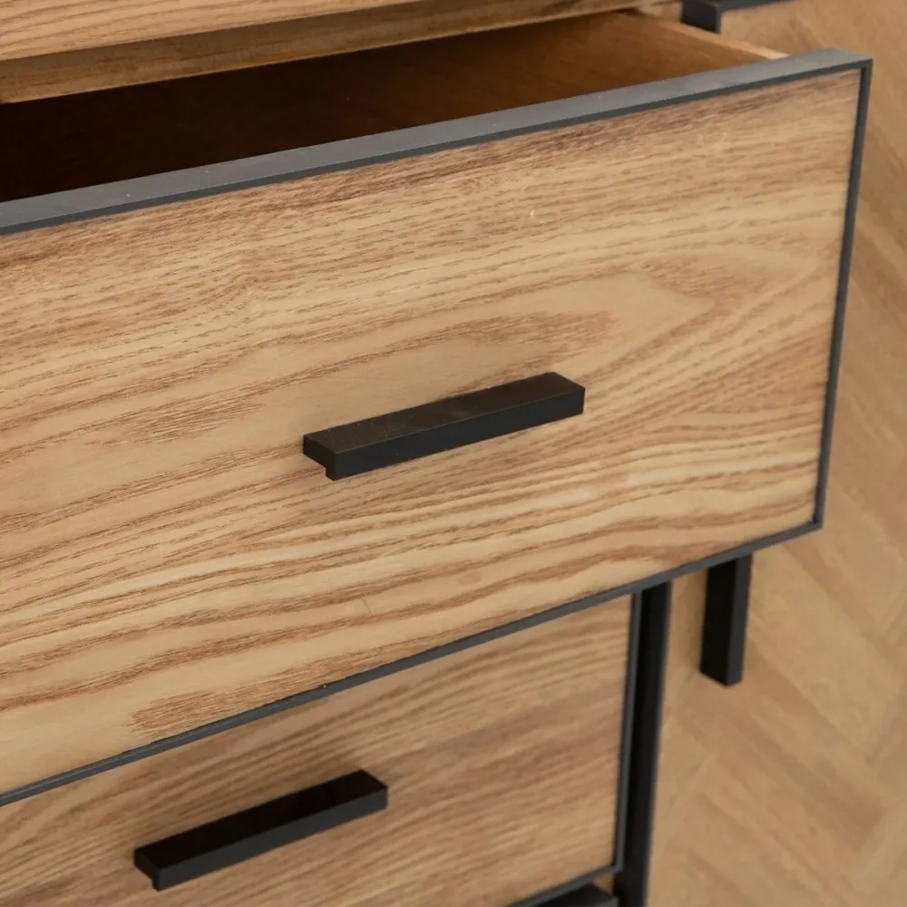 Ingresso con Cassetti SPIKE 91 x 40 x 84,5 cm Naturale Metallo Legno