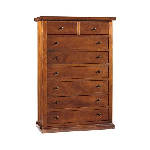 InHouse srls Cassettiera, Arte povera, Legno massello e MDF con rifinitura Noce Lucido - Mis. 87 x 37 x 127