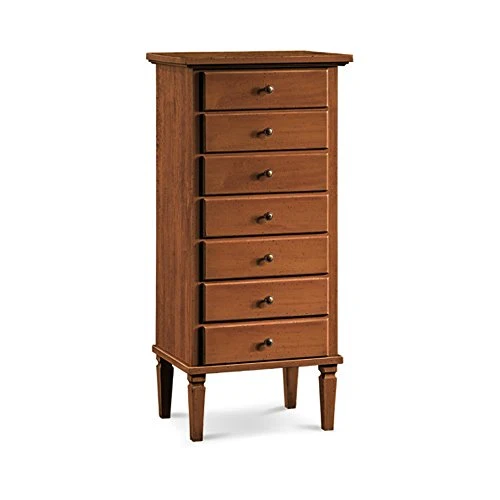 InHouse srls Cassettiera, Arte povera, Legno massello e MDF con rifinitura Noce Lucido - Mis. 49 x 38 x 107