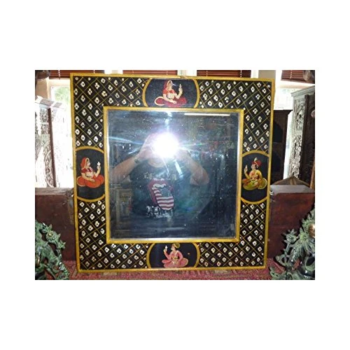 int. d'ailleurs - Specchio Moghol Nero 60x60 cm - mir056