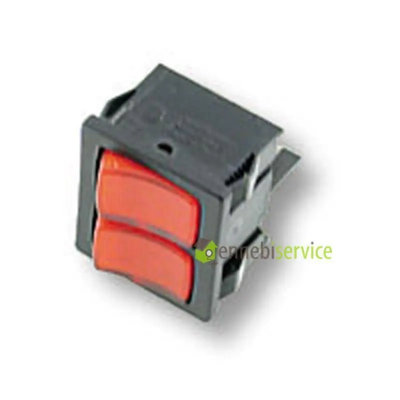 Interuttore doppio piccolo 23x19 luminoso Universale
