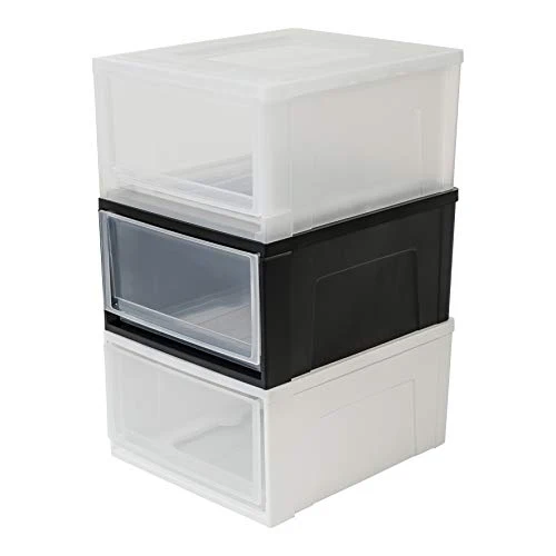 Iris Ohyama, Tower, Portaoggetti plastica Con casseti, 40 L, Impilabile, Maniglia multifunzione, Facile da trasportare, So...