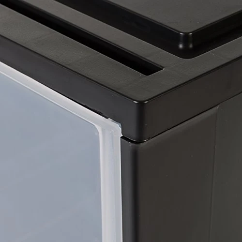 Iris Ohyama, Tower, Portaoggetti plastica Con casseti, 40 L, Impilabile, Maniglia multifunzione, Facile da trasportare, So...