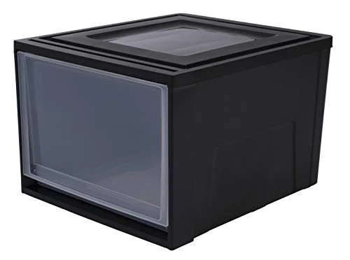 Iris Ohyama, Tower, Portaoggetti plastica Con casseti, 40 L, Impilabile, Maniglia multifunzione, Facile da trasportare, So...