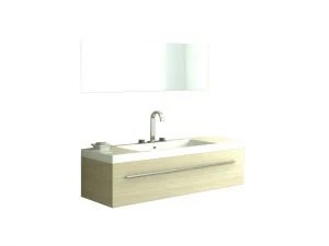 Jet-line, mobile da bagno, lavabo legno chiaro, mobile da bagno
