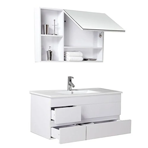 Jet-Line - Set da bagno Appenzell con armadietto, bagno e accessori da bagno
