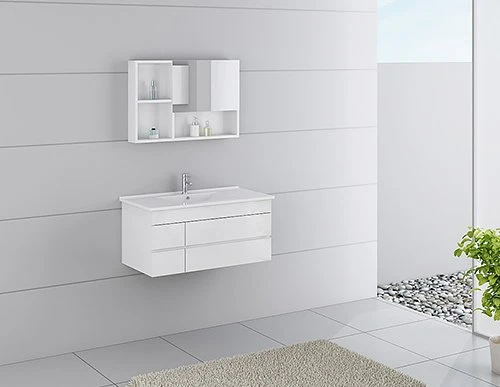 Jet-Line - Set da bagno Appenzell con armadietto, bagno e accessori da bagno