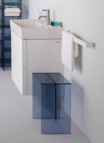 Kartell Rail, Portasciugamani plastica, 7.5x30x4 cm, Cristallo