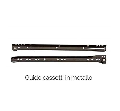 MF Comò Cassettiera 3 Cassetti Laccato Lucido, 100 x 77 x 44 cm (Bianco) Letto Facile