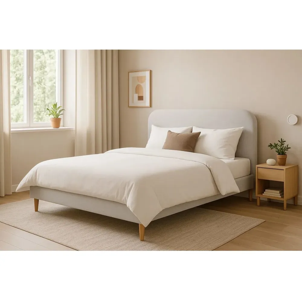 Letto Home ESPRIT Beige 170 X 219 X 104 CM