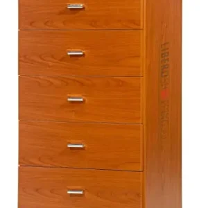 Mobile Cassettiera legno con 5 CASSETTI per camera da letto soggiorno L.53 x P.33 x H.91 (Ciliegio) LIBEROSHOPPING.eu - LA...