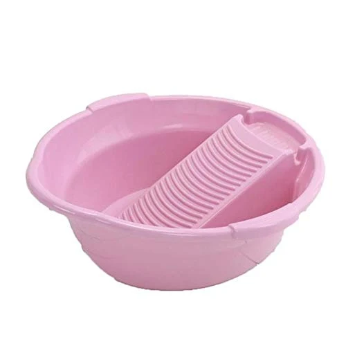 Plastica Washtub con Washboard ispessite Washtub per Il Lavaggio di Biancheria Intima del Bambino di plastica Lavabo, b LIMMC