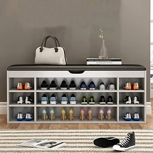 Rangement Chaussure Cabinet Retro Mobile da casa di scarpe Organizzatore Scarpiera 3 strati senza porta 120 x 30 x 50 cm,...