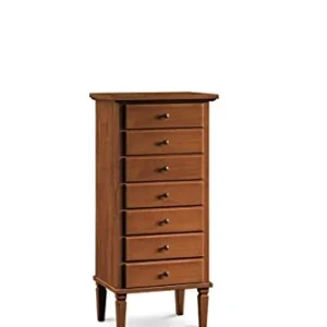 Lo Scrigno Arredamenti, Cassettiera 7 cassetti Gambe Spillo Arte povera Tinta Noce W529/N