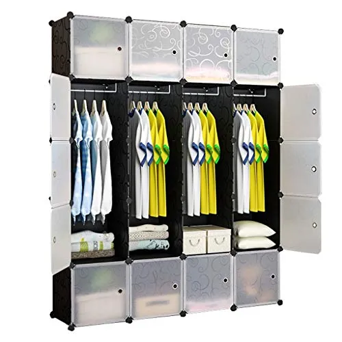 Locker 20-Porte Armadio 4 Pensili Supporto Rimovibile di Memorizzazione Plastica Scaffali Abbigliamento Piedi Camera Letto...