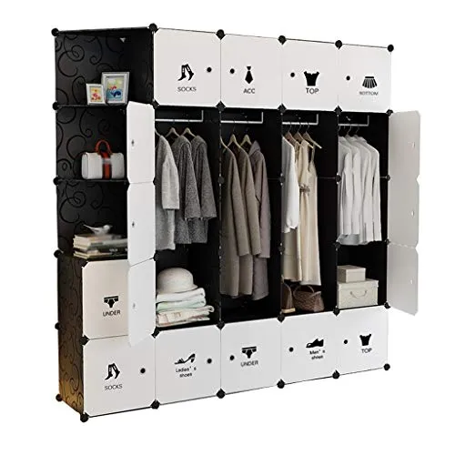 Locker 22-Porte Armadio Armadio 4 Hanging Archivi Rimovibili di Plastica 10-Gitter Angolo Scaffali Abbigliamento Home Came...