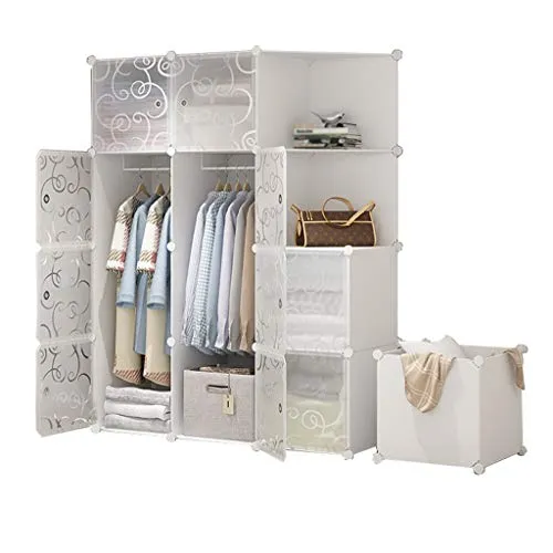 Locker 4-Gitter Armadio Sporchi Abbigliamento Benna 2-Hanging di Plastica 10-Porta Angolo Scaffali Abbigliamento Home Came...