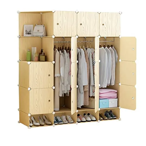 Locker 5-Gitter Armadio Shoes-Bit 3-Hanging Supporto Rimovibile di Memorizzazione Plastica 14 Porte Scaffali Abbigliamento...