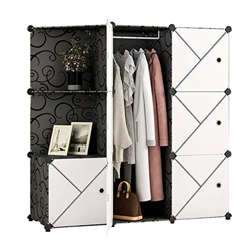 Locker Multifunzione Armadio Armadio Appendente Rimovibili di Plastica 7-Porta Angolo Scaffali Abbigliamento Home Camera N...