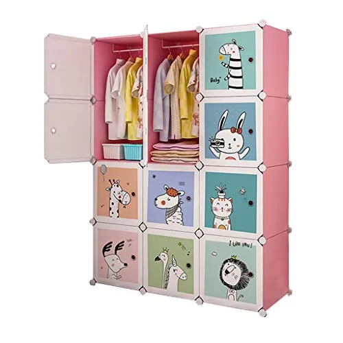 Locker Organizer Armadio Armadio 2-Hanging Archivi Rimovibili di Plastica 12-Door Divide-Grid Scaffali Abbigliamento Home...
