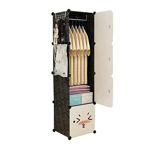 Locker Organizer Armadio Armadio Hanging Affitto Casa Scaffali Abbigliamento Camera Rimovibili di Plastica Dormitorio Nero...