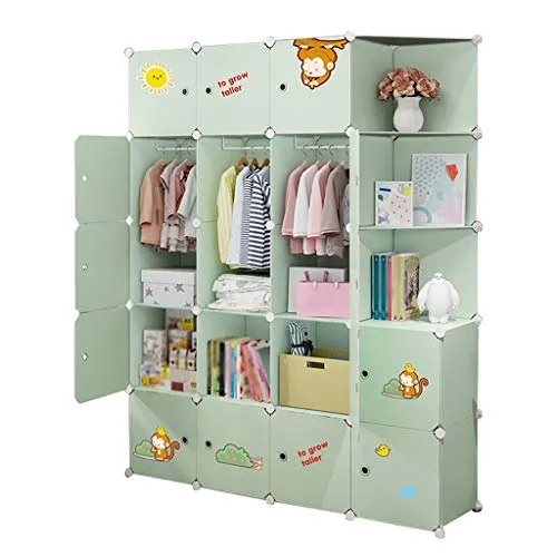 Locker Robusto Armadio 3-Hanging Archivi Rimovibili di Plastica 17 Porte 11-Gitter Angolo Scaffali Abbigliamento Home Came...