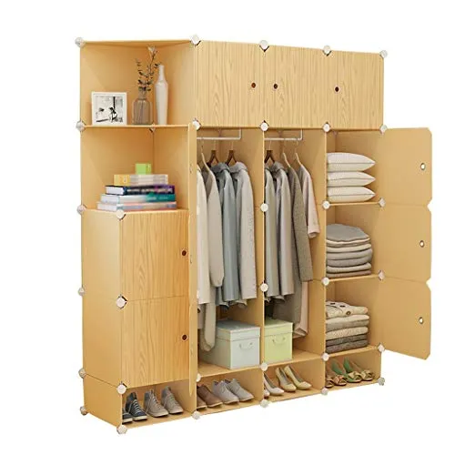 Locker Scarpe-Bit Armadio 2-Hanging Archivi Rimovibili di Plastica 14-Porta 8-Gitter Angolo Scaffali Abbigliamento Home Ca...