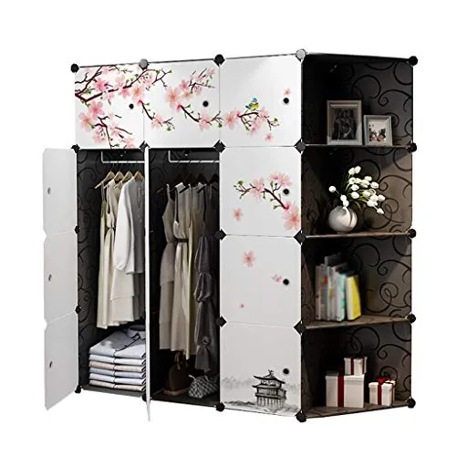 Locker Stoccaggio Armadio 2-Hanging Rimovibile Plastica 12-Porta 6-Gitter Angolo Ripiani Deeper Abbigliamento Home Camera...