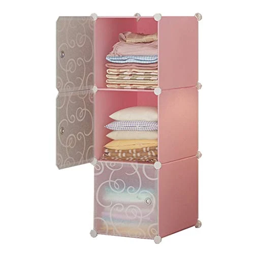 Locker 3 Strati Armadio Organizzatore di Plastica 3 Porte 3-Gitter Ripiani Cube Abbigliamento Piedi Camera da Letto Casa R...