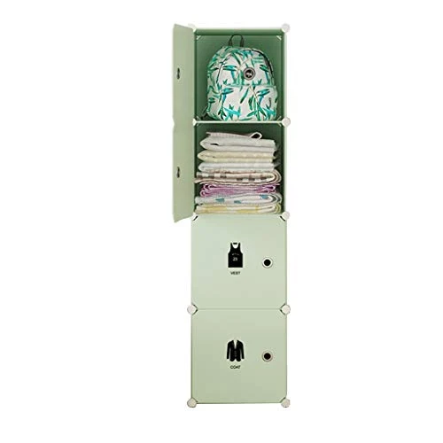 Locker 4 Strati Armadio Organizzatore di Plastica 4 Porte Gitter Scaffali Abbigliamento Home Camera Dormitorio Verde 39X47...
