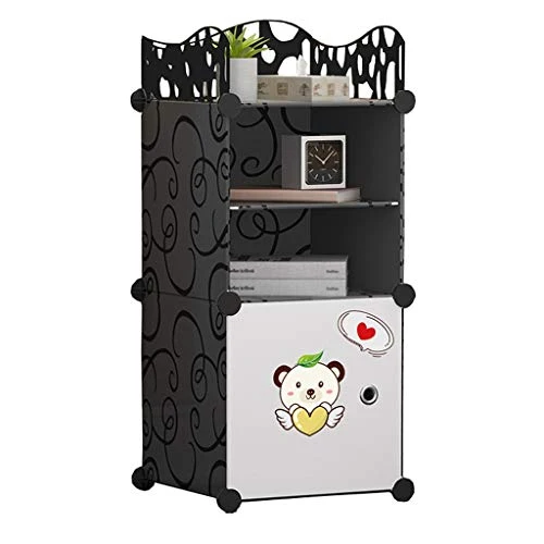 Locker 3 Strati Comodino Armadio dell'organizzatore di immagazzinaggio di plastica Whithdoor Scaffali Fence Abbigliamento...