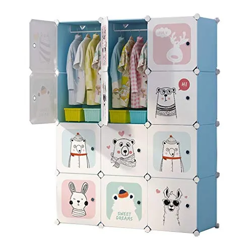 Multifunzione Armadio Armadio Archivi Rimovibili di Plastica da 12 Porte 8-Gitter Ripiani Deeper Abbigliamento Home Camera...