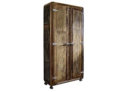 MASSIVMOEBEL24.DE FREEZY #38 Armadio Legno Riciclato - Laccato/Multicolore 90x38x175