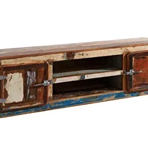MASSIVMOEBEL24.DE FREEZY #32 Mobile TV Legno Riciclato - Laccato/multicolorato 180x45x42