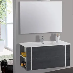 mazzoni Mobile da Bagno Sospeso 100cm Gold Antracite