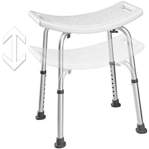 Sgabello Doccia Antiscivolo Regolabile Altezza, Sgabello Doccia Per Anziani E Disabili, Sgabello Bagno Anti Scivolo Resist...