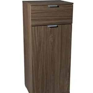MeMi Me107NOC Armadietto anta con cassetto Gia' Montato, Legno, Noce, 38x45x104.5 cm