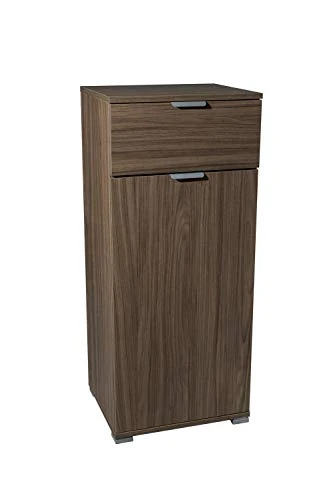 MeMi Me107NOC Armadietto anta con cassetto Gia' Montato, Legno, Noce, 38x45x104.5 cm
