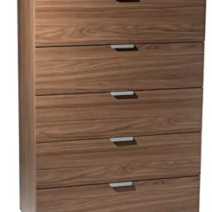 MeMi Me612NOC Cassettiera, Legno, Noce, 38x75x105 cm