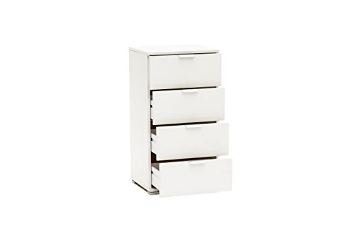 MeMi Me613BIA Cassettiera, Legno, Bianco, 38x45x85 cm