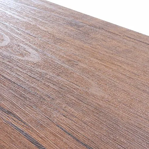 Cassettiera credenza design HWC-A27 40x160x80cm metallo MDF colore rovere Mendler