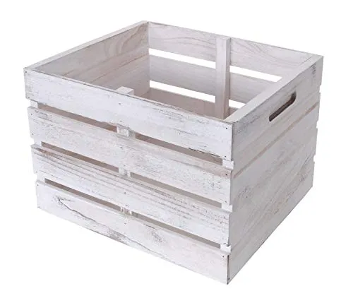 Mendler Comodino cassettiera HWC-C62 serie Vintage 2 cassetti - bianco