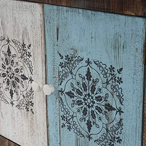 Mendler Serie Vintage Como cassettiera Legno Stile Spagnolo Modello Funchal 40x80x84cm