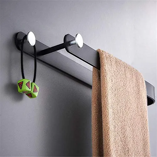 mingchao Portasciugamani da Bagno portasciugamani Nero Doppio Gancio portasciugamani da Parete Muro Bagno portasciugamani...