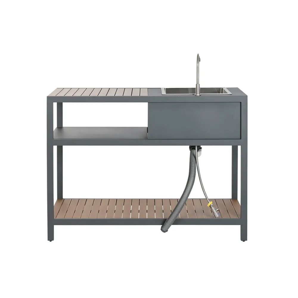 Mobile da cucina Home ESPRIT Grigio Naturale 127 x 100 x 90 cm 127 x 100 x 95 cm