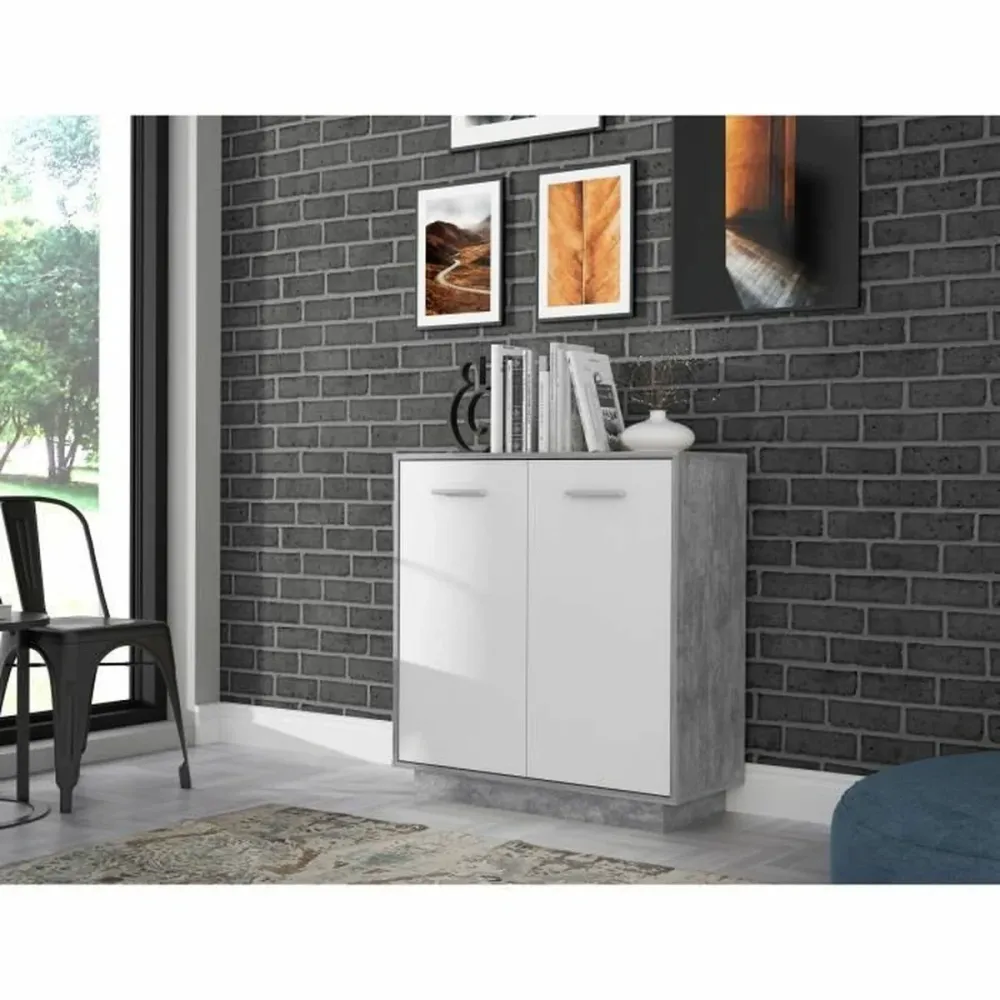 Mobili di stoccaggio Legno Grigio chiaro Bianco (88,9 x 34,2 x 88,1 cm)