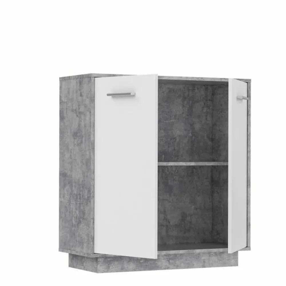 Mobili di stoccaggio Legno Grigio chiaro Bianco (88,9 x 34,2 x 88,1 cm)