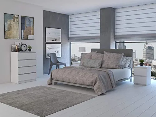 NOXEN - Cassettiera M4 70, colore: bianco, arredamento per camera da letto, utilizzabile come credenza, quattro cassetti,...