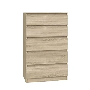 NOXEN Cassettiera M5 70 rovere Sonoma, mobili per camera da letto, armadio, cinque cassetti, comodino, per casa, soggiorno...
